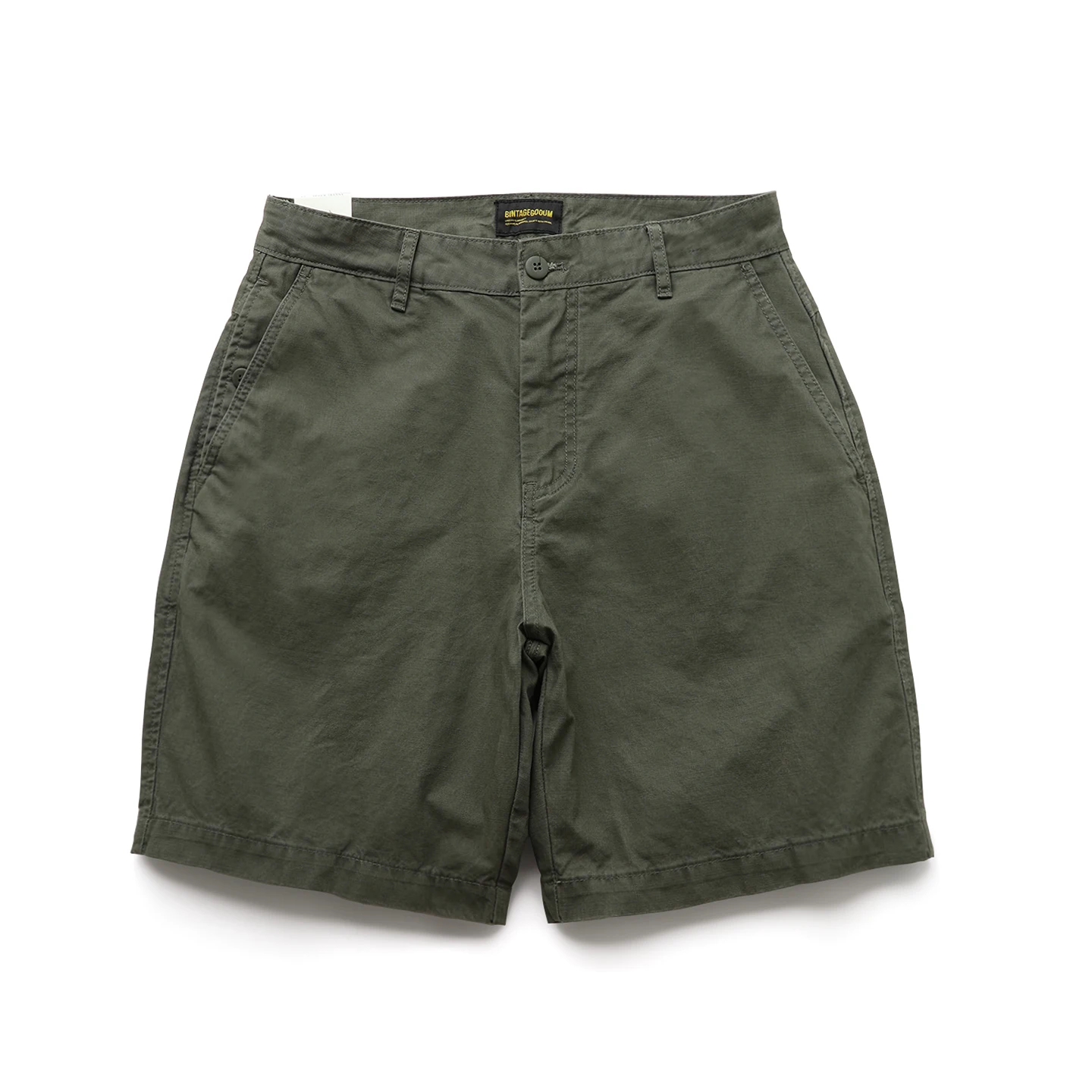 Retro Japanese Style Pure Cotton Straight Leg Short Pants Men's Trendy Brand Summer Washed Loose Casual Five-Point Pants