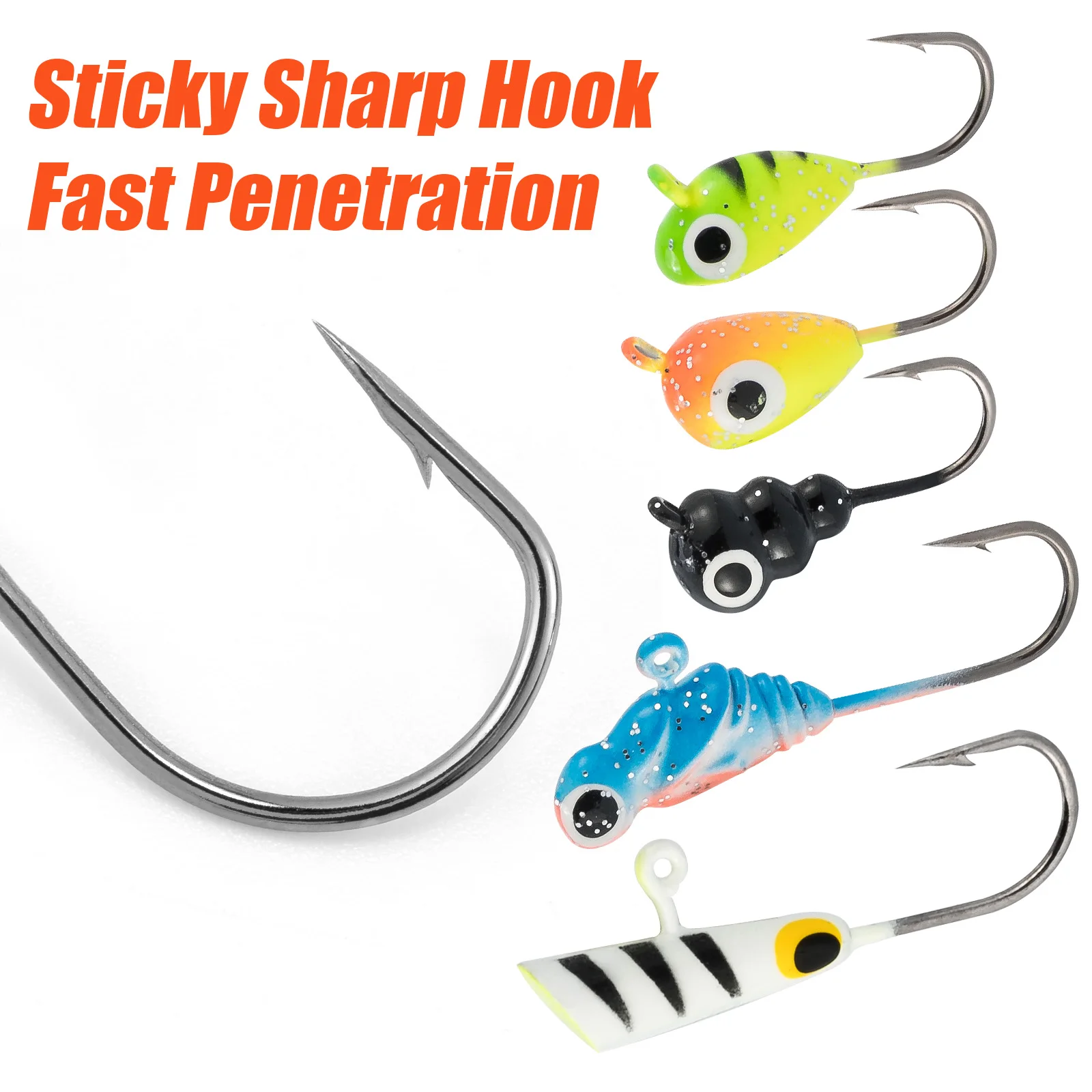 29pcs Winter Ice Fishing Lure Jig Head Hook for Saltwater Trolling Jigging Lure Crappie Bass Panfish Hard Bait 1.5g-2g