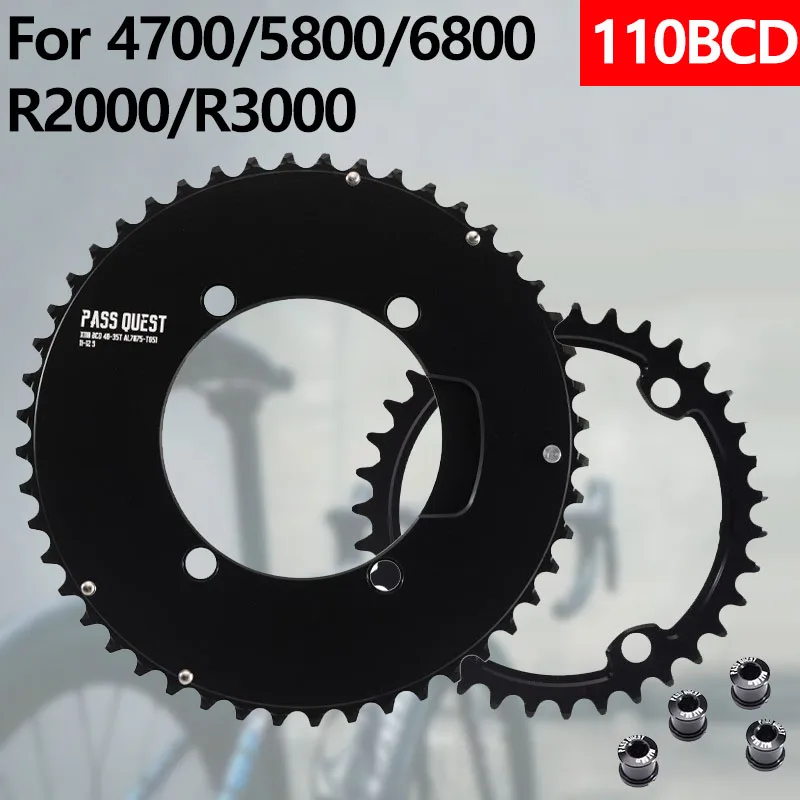 

110 Bcd Chainring 4 Bolt For Shimano Dura Ace 9000 105 5800 Ultegra 6800 Tiagra 4700 R2000 R3000 Silver Road Bike Plate 54 40
