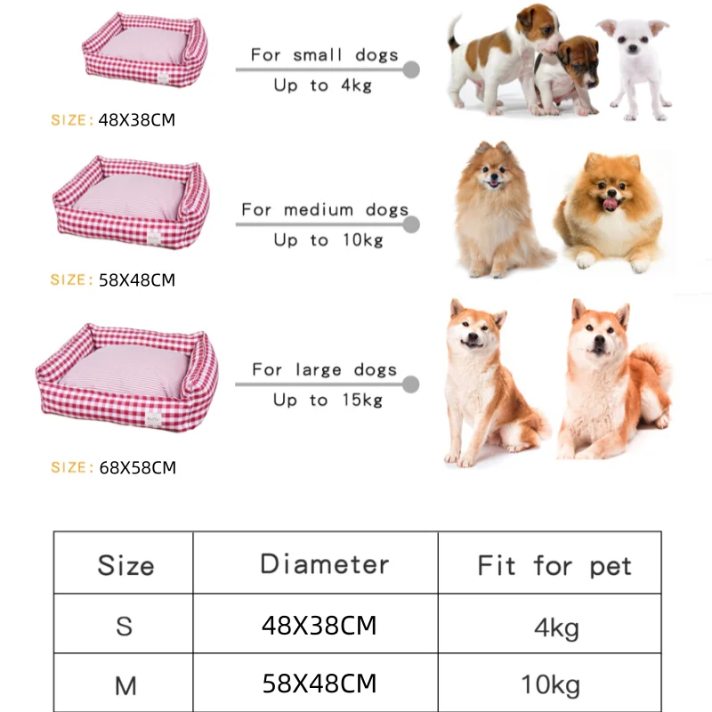 Bed For Dog Cats Puppy House Kennel For Indoor Dogs Small Medium Cat Pet Sofa Sleeping Bed Furniture Pet Supplies Accessories