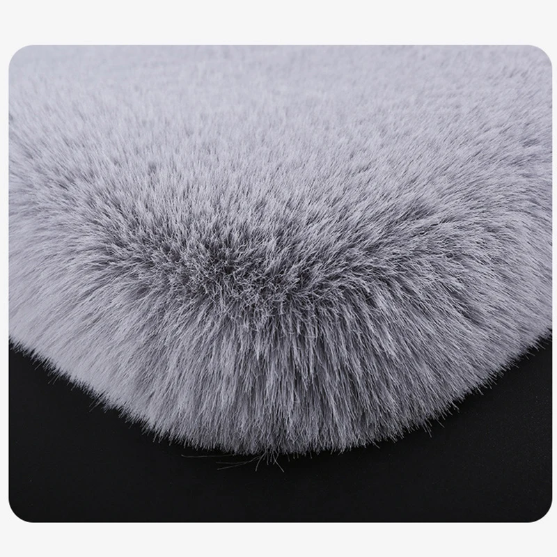 Car Seat Cushion Winter Warmth Plush and Fluffy Car Seat Front and Rear Cushion Set Fleece Warm Cotton Pad Car Interior