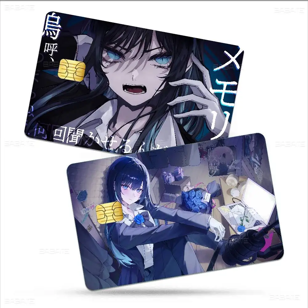 Popular Virtual Singer A-Ado Credit Card Skin Stickers No Adhesive Residue Water Proof for VISA Credit Card Subway Access Card