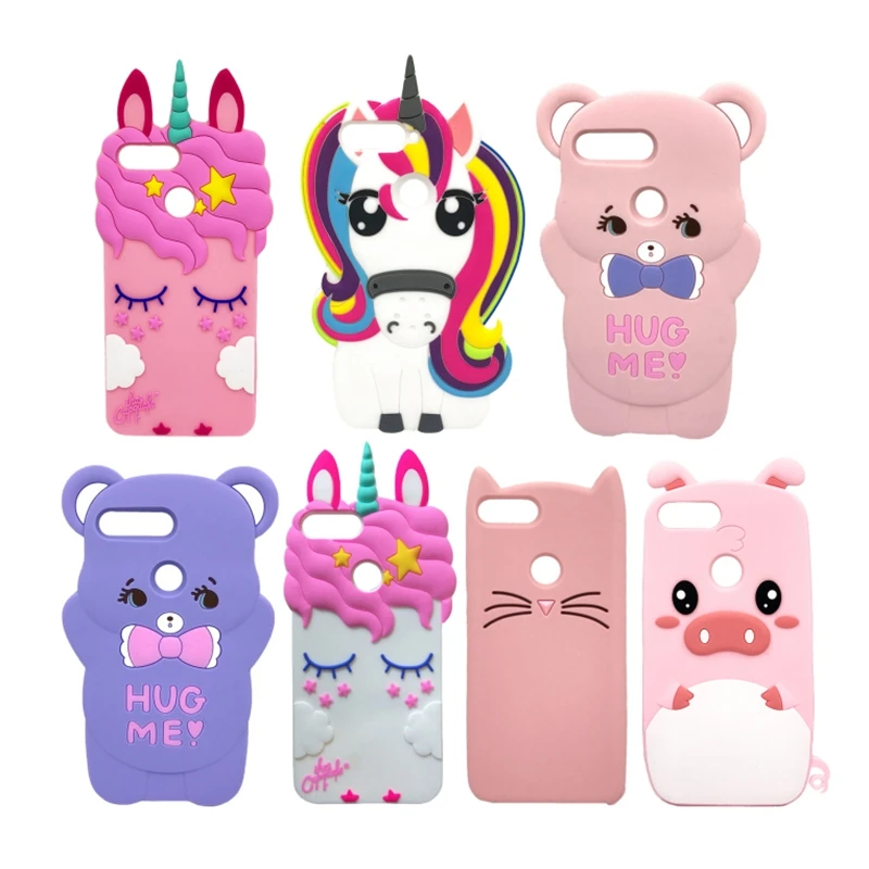 Honor 9 Lite Phone Case For Huawei Honor 9Lite Cover Fundas 3D Cute Pink Horse Unicorn Bear Dog Cartoon Soft Silicone Case Capa