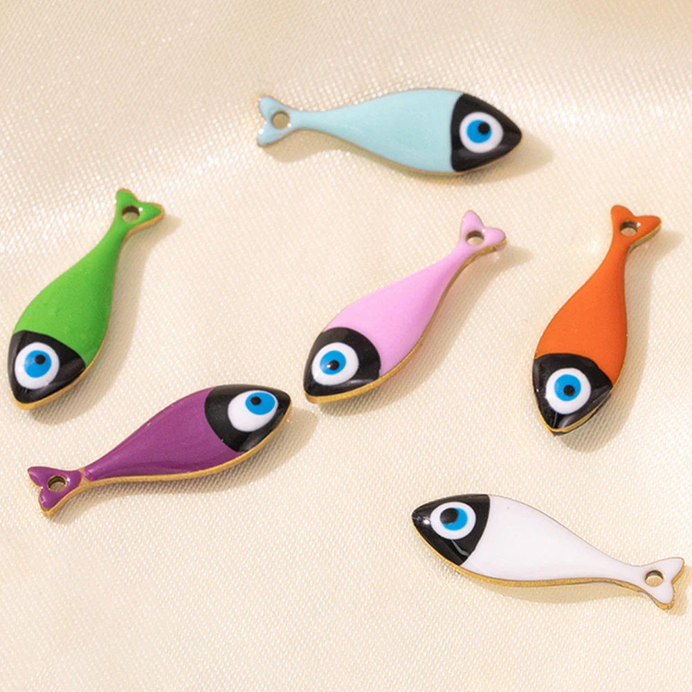2/6/10 Stuks Meerdere Stijlen Metalen Emaille Visgraten Charms Hanger Voor Diy Armbanden Ketting Sieraden maken Levert Accessoires