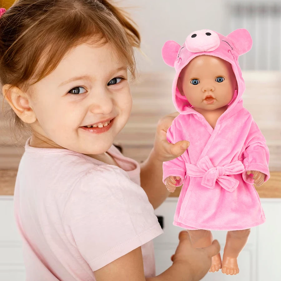 Doll Cartoon Clothes 5Set 18Inch&43cm Baby Pajamas Dinosaur Pig Animal American Reborn New Born Baby Doll OG Girl`s Toy Doll