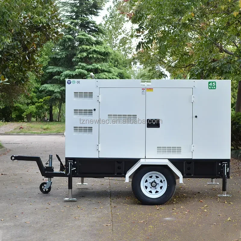 80kw Diesel Generator With Cumins For Camping Use OEM Logo Printed 100kva Mobile Trailer Generator for sale