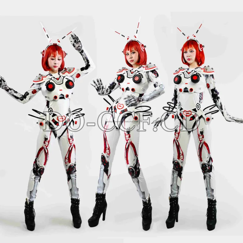 

Christmas Cosplay Performance Costume Nightclub Bar Stage Show Future Warrior Mechanical Wind Mecha Suit