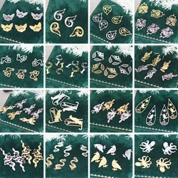 3pcs Stainless Steel Animal DIY Craft Bracelets Jewelry Making Charms Fox Rabbit Cat Swan Dragon Snake Bird Octopus Tail Pendant