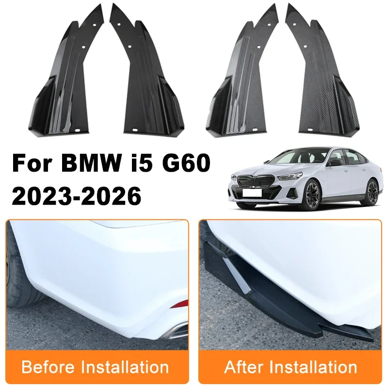 

Car Rear Bumper Spoiler Lip Diffuser Side Skirt Splitter Wrap Angle Anti-Crash Protection Trim For BMW i5 G60 2023-2026 2024