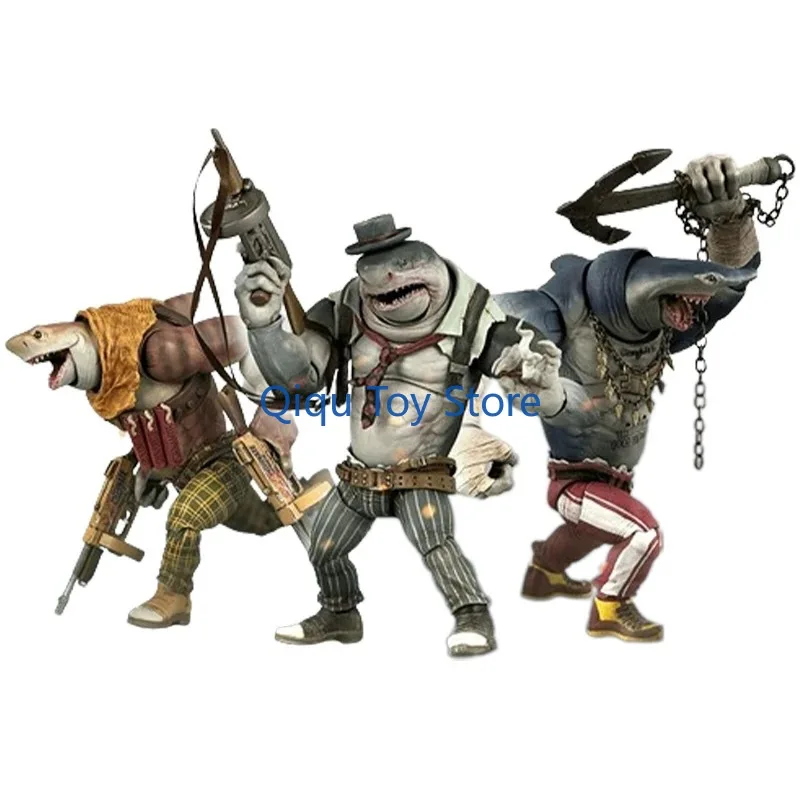 

[Furious Work] Abyss Power White Shark Double Gun Tiger Shark Hammerhead Shark Man Moveable Model