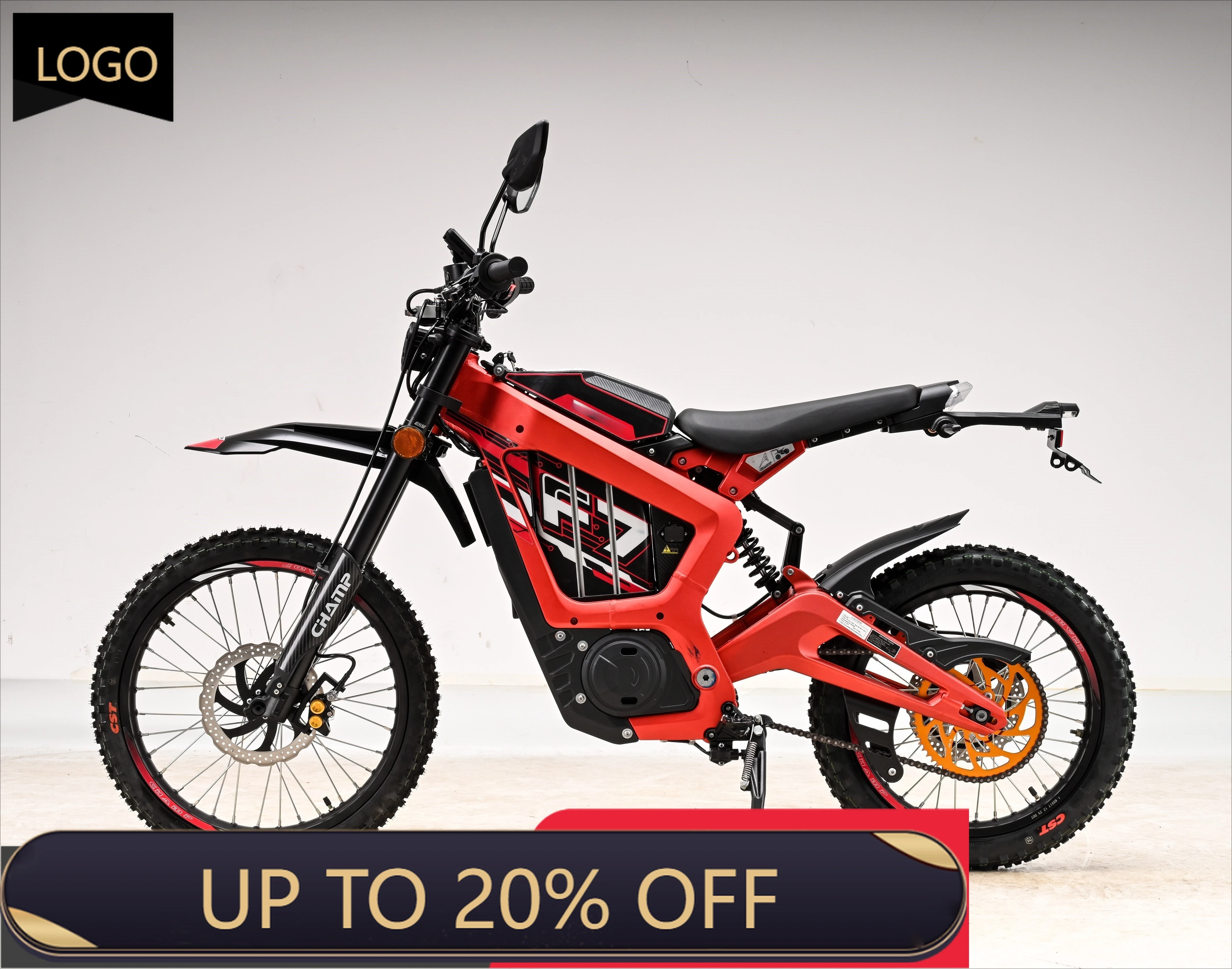 QQA Factory Direct Electric Off-Road Vehicle 3000W 4-Hour Fast Charging Off-Road Motorcycle Dual Disc Brake Electric Off-Road Mo