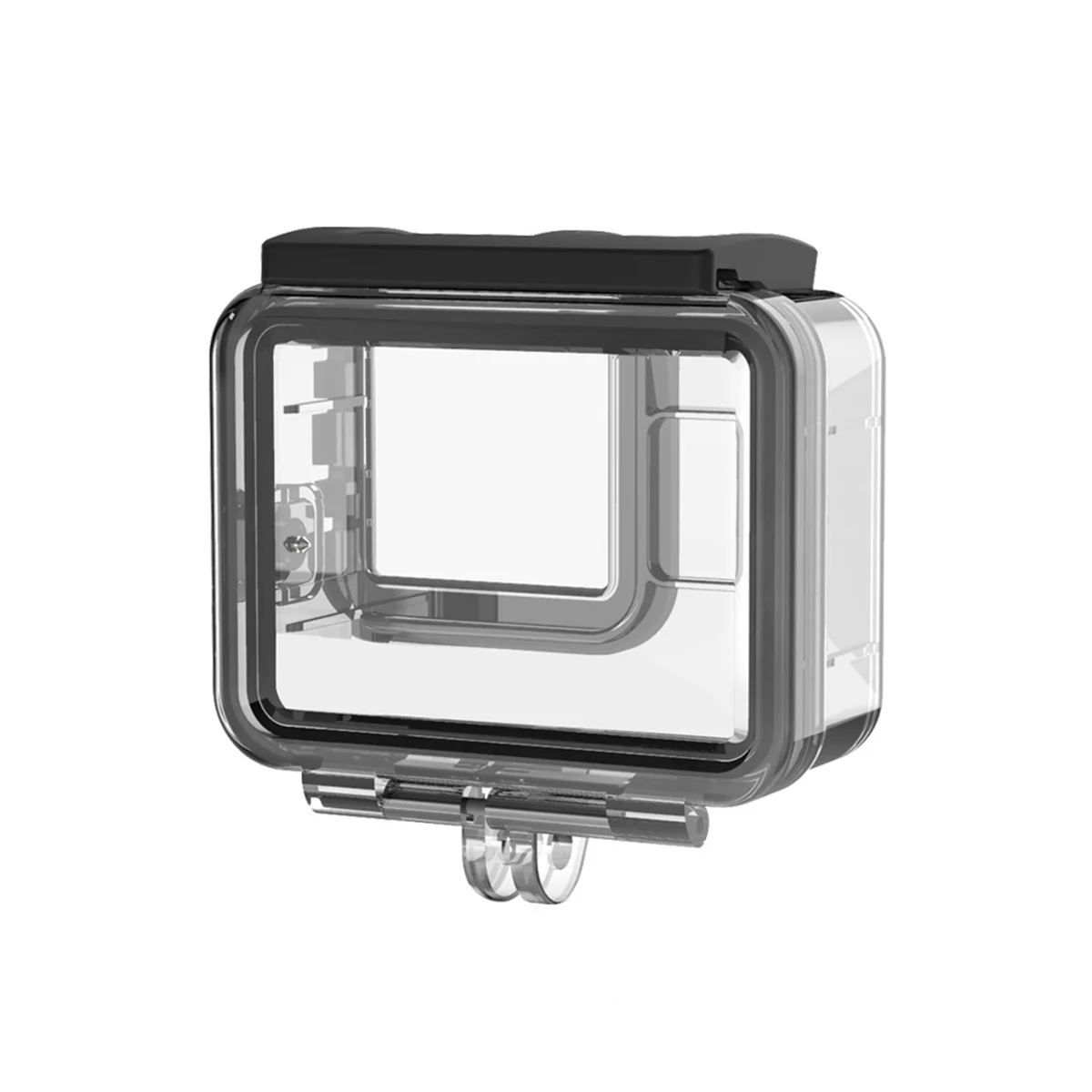 Capa à prova d'água para câmera hero 8, transparente, portátil, à prova d'água, proteção, caixa de mergulho, acessórios para câmera subaquática