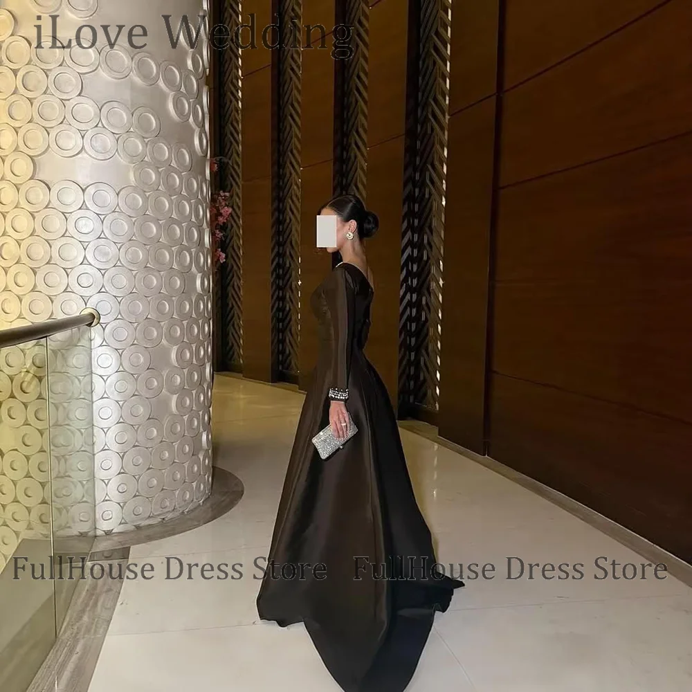 Op maat gemaakte gelegenheid vierkante kraag satijn hoge kwaliteit avondjurk rugloze kralen maxi gedrapeerde gala bruidsjurk Dubai jurk