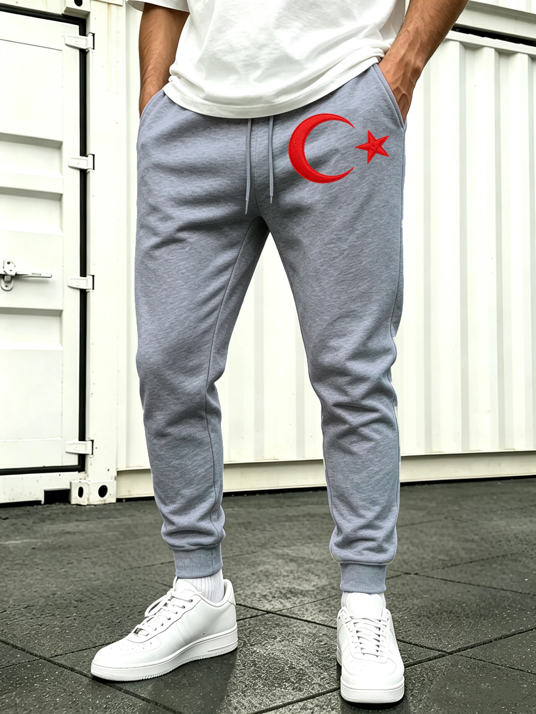 Trkiye Prints Men'S Casual All-Match Sweatpants Elastic Waist Basic Trousers Jogging Comfy Britches Autumn Street Long Pants