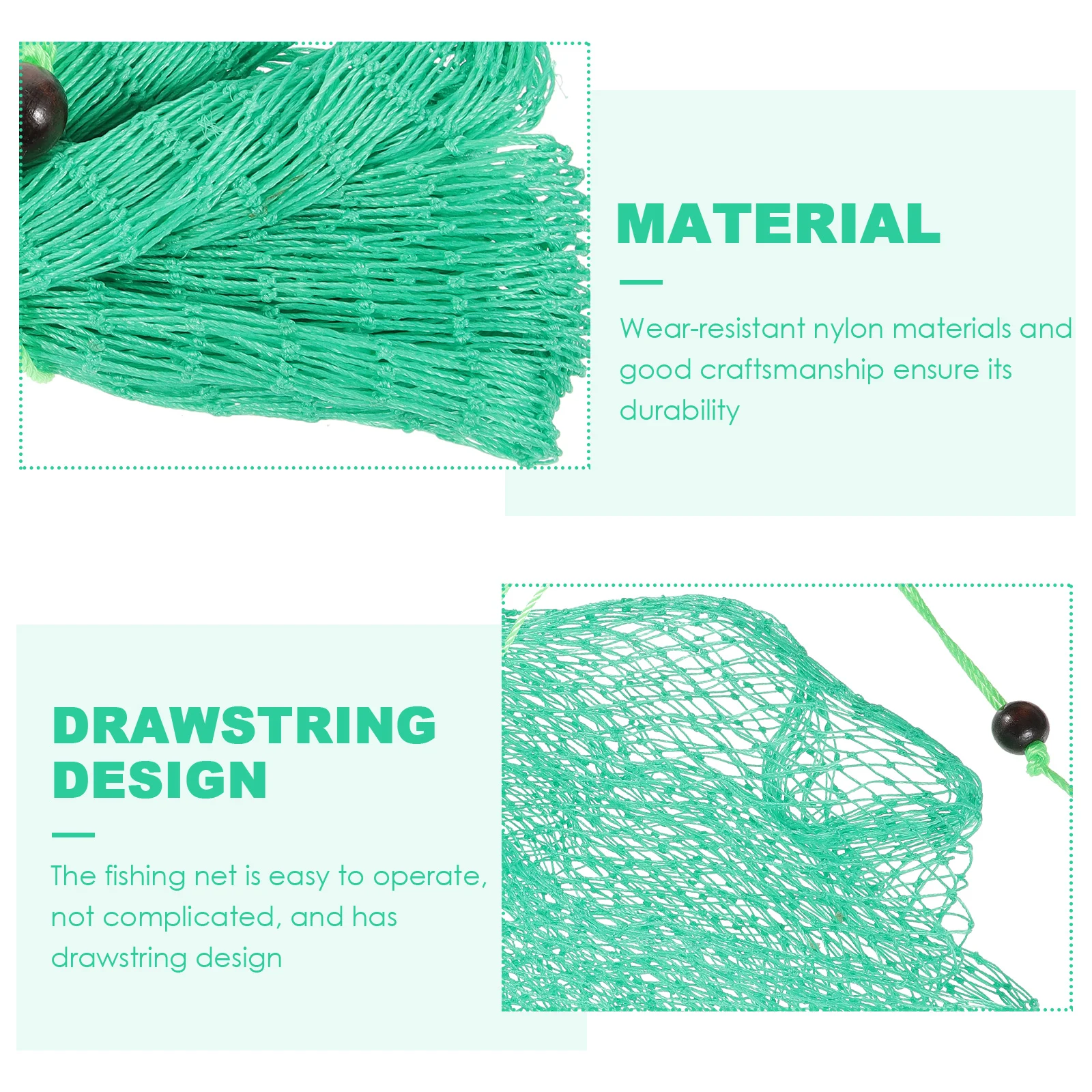 

Fishnet Bag Large Drawstring Reusable Nets Netting Fishing Portable Bags Nylon Catch Cable