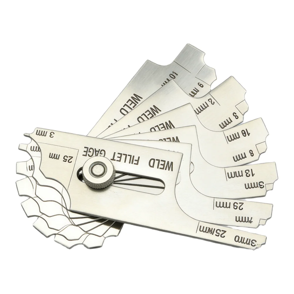Welding Inspection Fillet Weld Gauge Leg Length Gauge Gauge Set 3-25mm Weld Joint Measurement Double-sided Markings