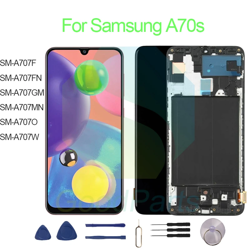 

For Samsung A70s Screen Display Replacement 2400*1080 SM-A707F/FN/GM/MN/O/W A70s LCD Touch Digitizer Assembly