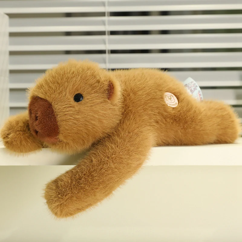 

1PC 1KGs Soothing Lying Animal Doll Long Arm Weighted Soft Lazy Fluffy Capybara Triceratops Stuffed Plush Pillows