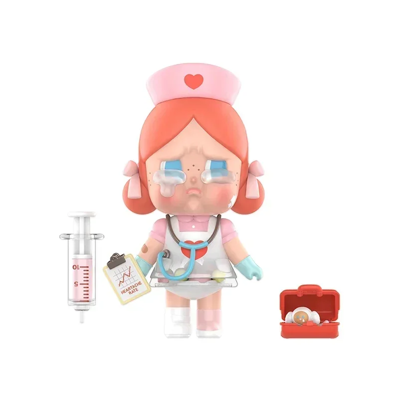 POP MART CRYBABY 힐러 블라인드 박스 귀여운 데스크탑 장식 애니메이션 모델 장난감 소녀용 선물 가방 포함