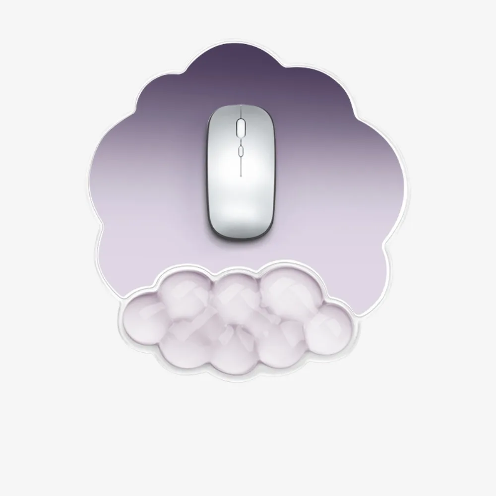 

Gradient Wrist Rest Mouse Pad Cloud Shape Pain Relief Silicone Wrist Support Non-Slip Transparent Keyboard Wrist Pad Work