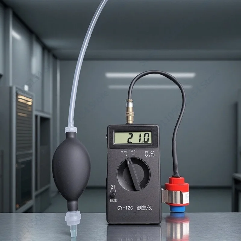 CY-12C portable oxygen analyzer, handheld industrial oxygen detector, laboratory oxygen concentration detector