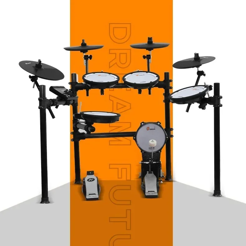 Nieuwe Vijf Drums Drie/Vier Bekkens Professionele Mesh Head Elektronische Drumstel