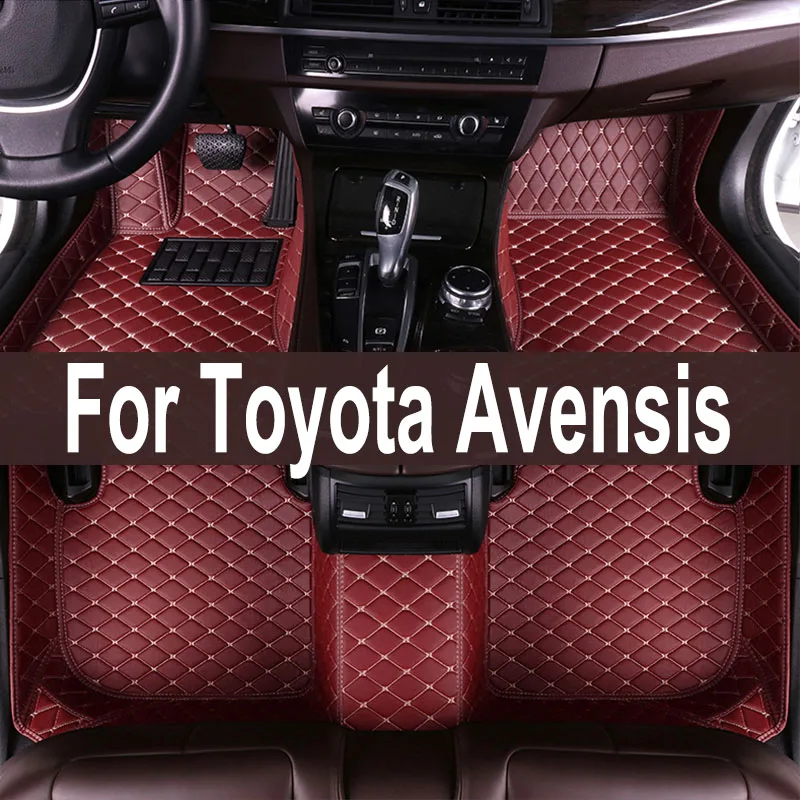 Car Floor Mats For Toyota Avensis T270 2010~2017Luxury Leather Mat Durable Waterproof Carpet Auto Rugs Car Accessories