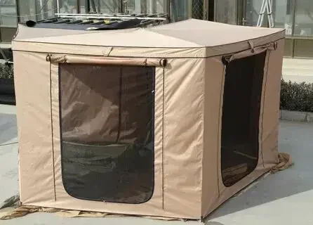 Retractable Side Car Side Awning With LED Strip Outdoor Tents Car SUV Side Roof 270 Awning Free Standing Car House