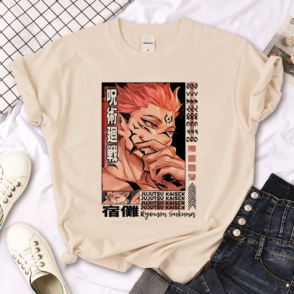 Jujutsu Kaisen Manga top tees Punk Classic Pastel Psychedelic University t shirt women Breathable harajuku Classic Trendy kawaii