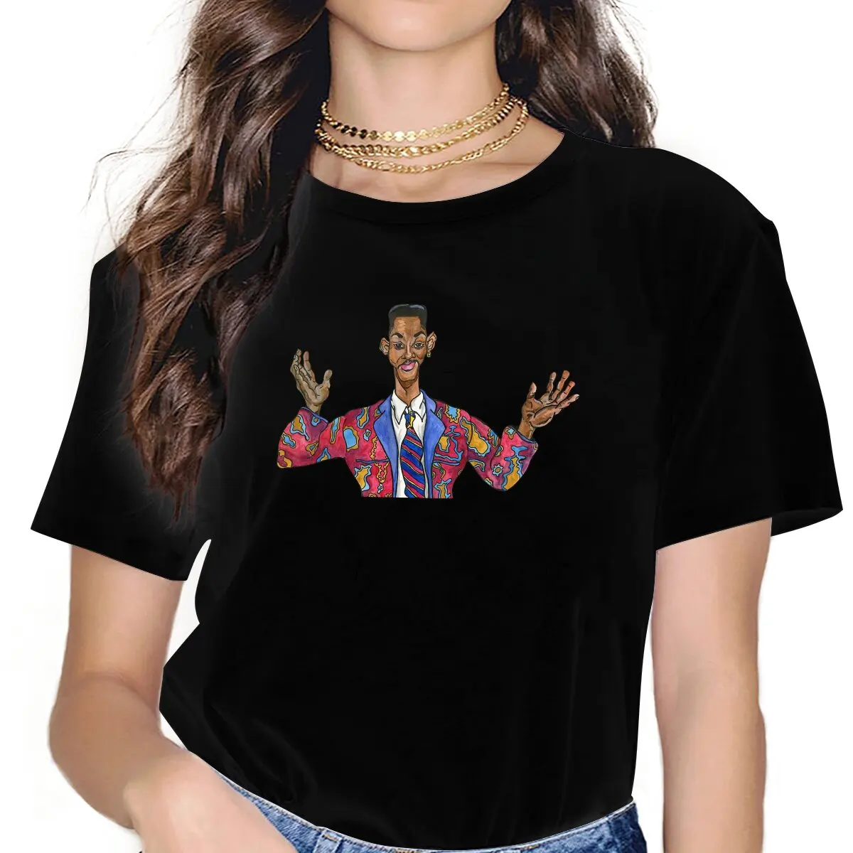 Loose Feminine Clothes The Fresh Prince of Bel-Air TV Series T-shirt Goth Vintage Female Blusas