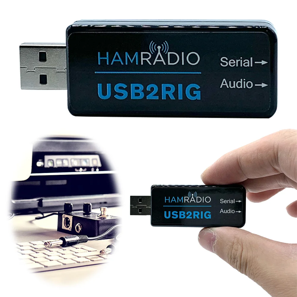 USB2RIG USB محول الصوت دعم PTT مع VOX التحكم USB كارت الصوت موصل محول لراديو الأعمال كينوود YAESU ICOM