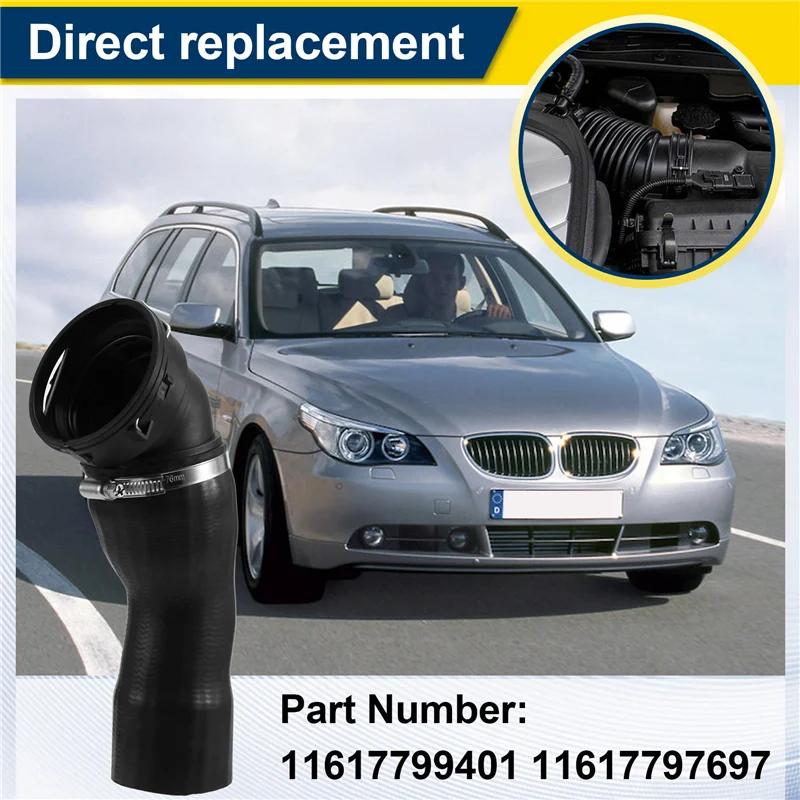Tuyau d'eau Turbo pour refroidisseur intermédiaire de moteur, A05U-11617799401, pour BMW E60 E61 525D 530D 530Xd 535D 11617797697 11617791664