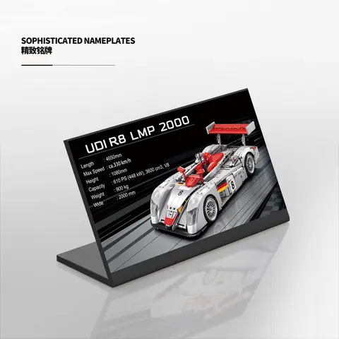 Nytt 1:10 2426 st MOC Teknisk Fjärrstyrd Sportbil R8 Byggstenar Modell Racing Klossar Montering Barnleksaker Presentset 10 best sales Audi R8 Lego - №7
