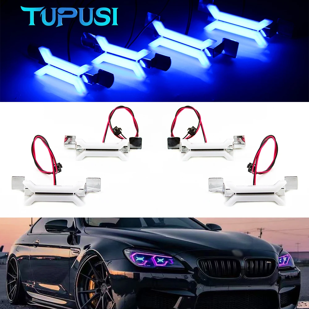 

For BMW 1 2 3 4 5 6 7 Series X1 X3 X5 M3 M5 Blue X Concept Angel Eyes Cotton Running Light DRL（Headlight Not With Projector）