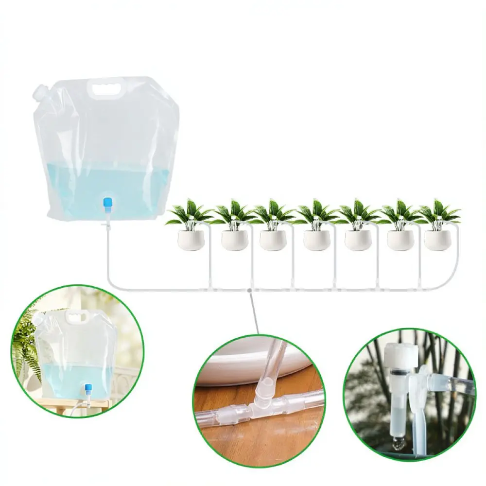 Garden Tree Watering Bag 10L For Drip Irrigation System Adjustable Flow Controller Efficient Plant Care Watering Tool