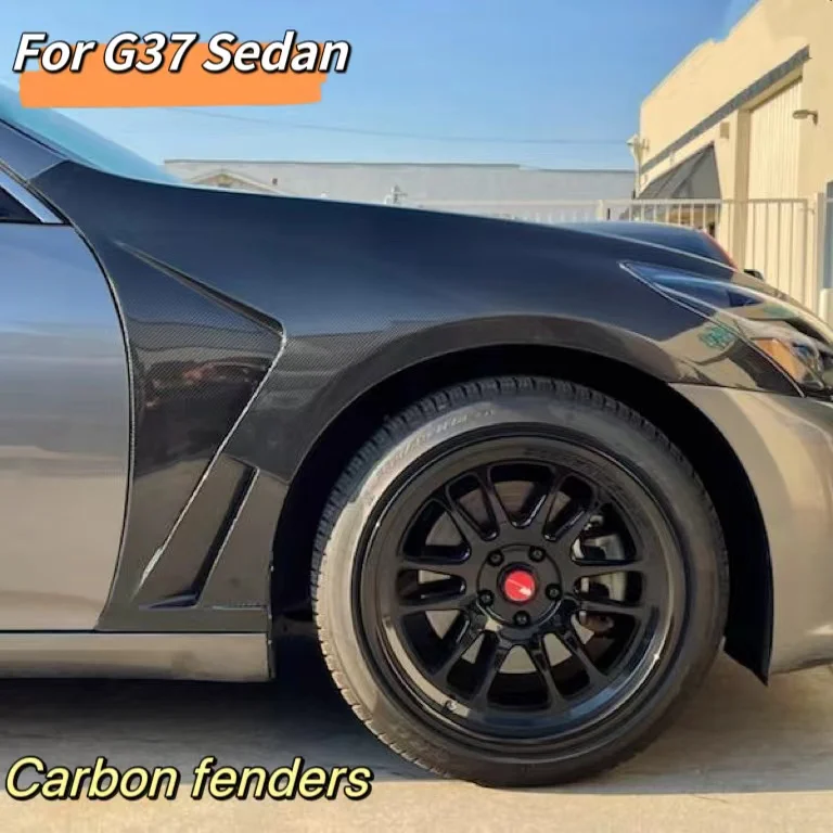 Крылья из углеродного волокна MRD для Infiniti G37 Sedan 2008-2013 Q60 2015-2015, крылья из настоящего углеродного волокна, сотовые