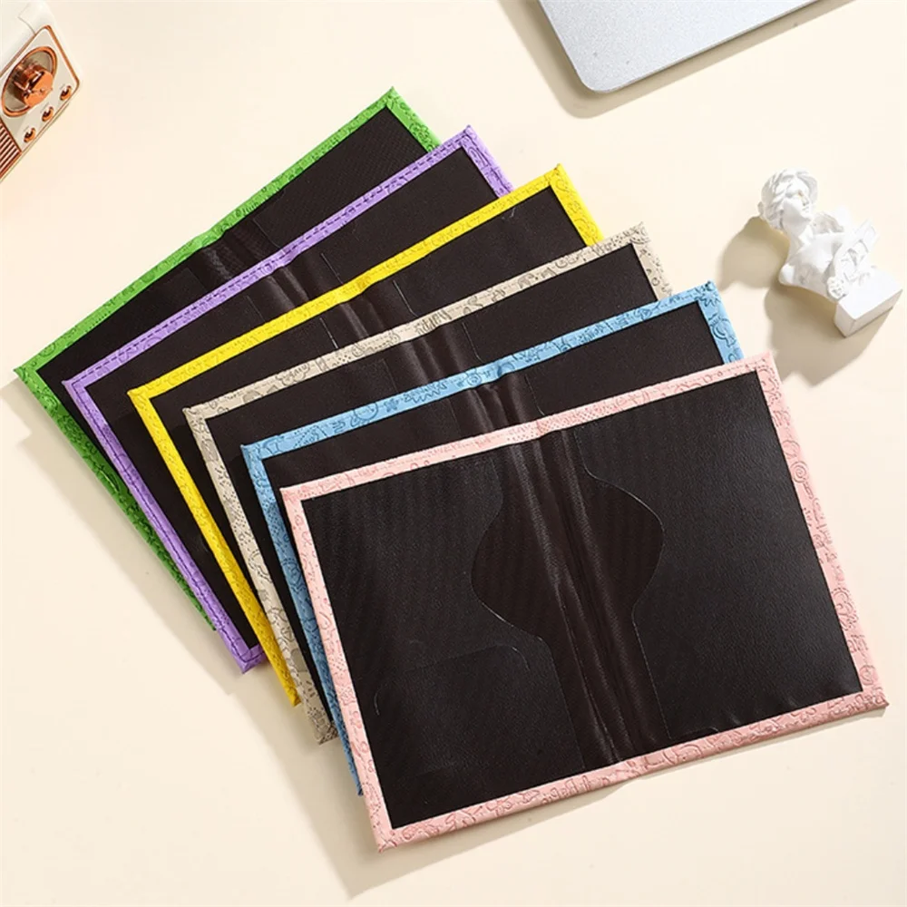 

Cartoon Graffiti Pattern Passport Clip PU Leather Card Holder Certificate Storage Bag Travel Wallet Passport Holder Covers