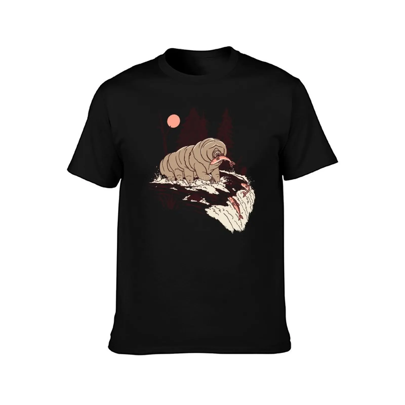 Water Bear T-Shirt Summer Casual Cotton Tee Oversized Streetwear Tops Vintage Graphic Print Loose Fit Short Sleeve