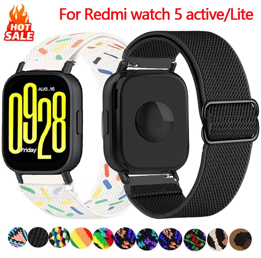 Nylonbänder für Xiaomi Redmi Watch 5, aktive/Lite-Armband-Smartwatch, verstellbares elastisches Armband, Correa Redmi Watch 5, aktive Armbänder