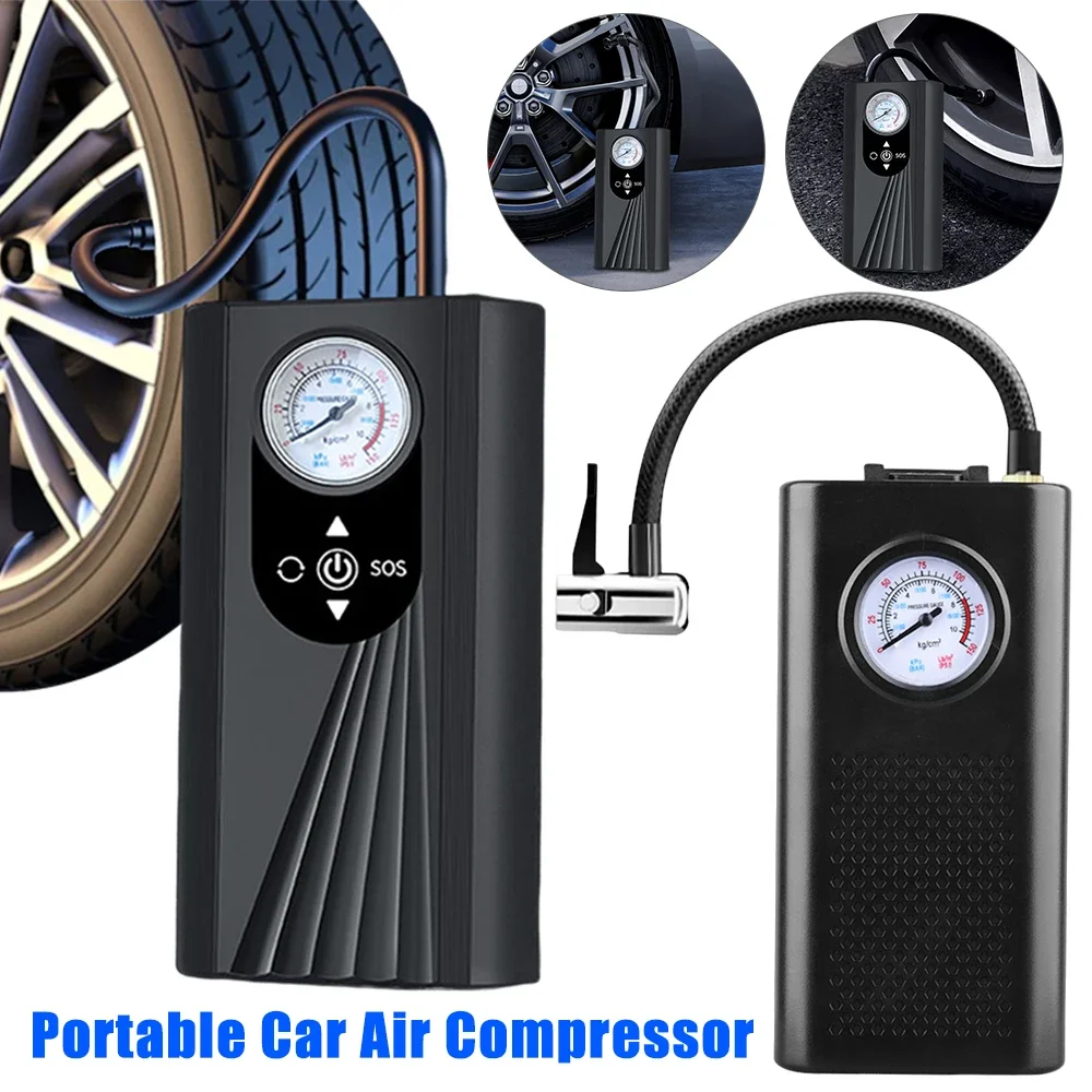 

Tyre Inflator Electric Air Compressor Motorcycle Portable Air Inflatable Pump With Digital Display Rechargeable Pump For Bicycle