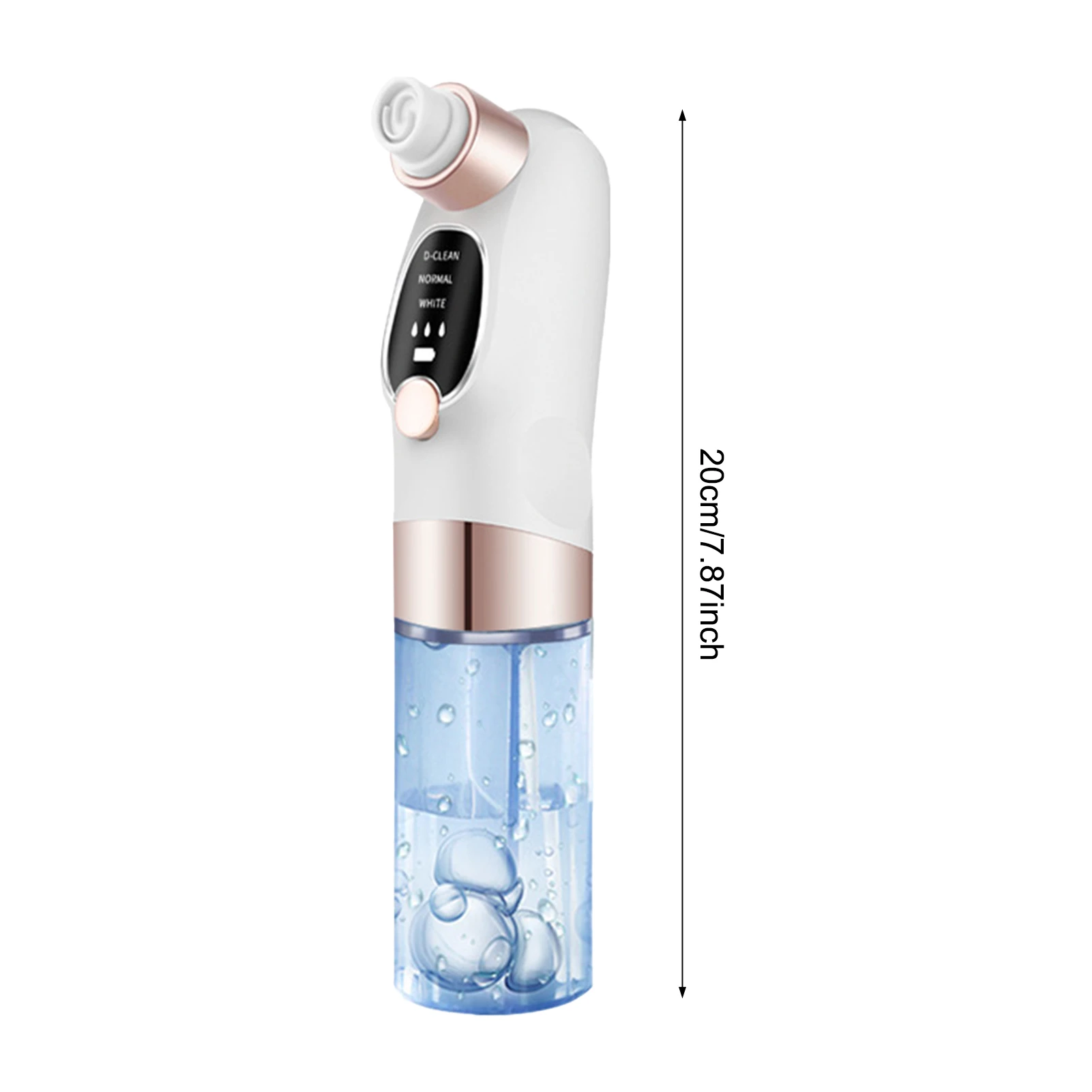 Extracteur de points noirs et d'imperfections, Cycle d'eau, aspirateur de pores avec 3 puissances d'aspiration, 6 sondes pour points blancs, peau morte, acné