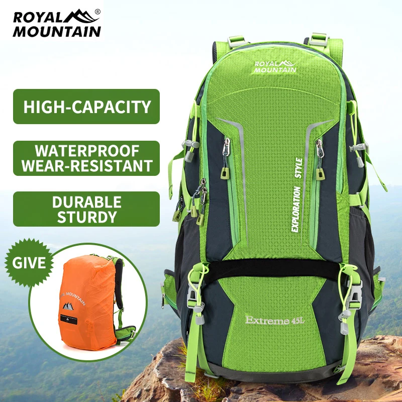 45L Outdoor Climbing Backpack Suspension Large Capacity Camping Travel Multi-functional Waterproof Lightweight Shoulder Backpack