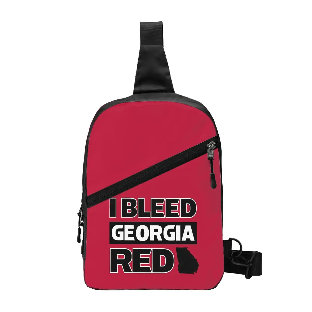 

I Bleed Red Georgia UG Bulldog Pride Нагрудная сумка Мужской рюкзак через плечо на слинге Нагрудная сумка для путешествий Туризм Рюкзак Сумка на плечо