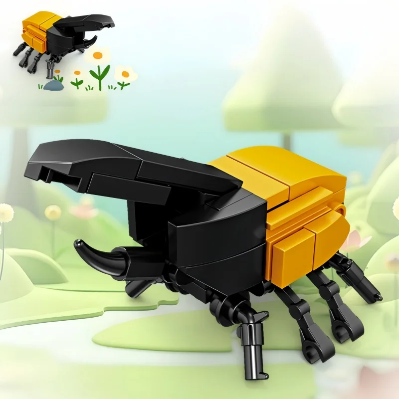 

DIY Insects Model Animal Building Block Toys-Simple Assemble,Create the Insect World,Perfect Educational Holiday Gifts for Kids