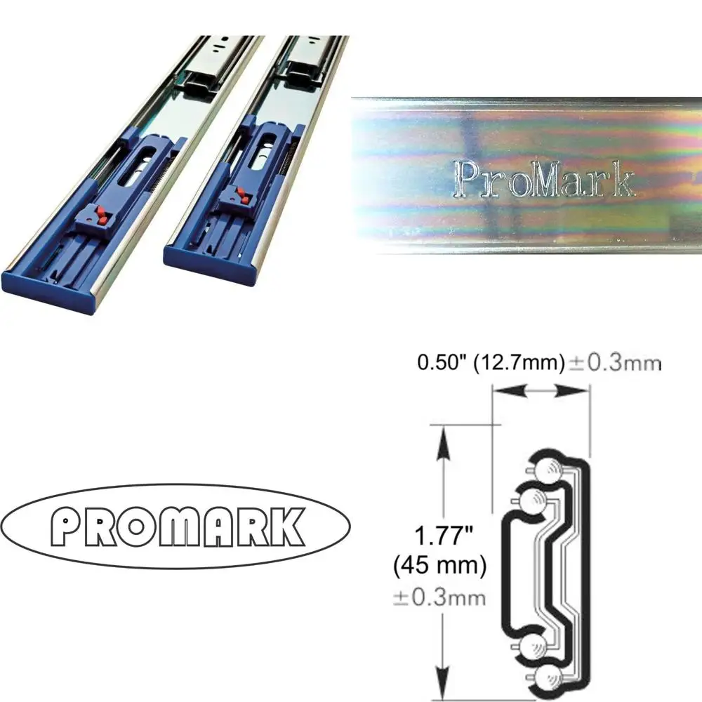 

Full Extension Soft Close Side Mount Drawer Slides 100LB Capacity 20 Inches 10 Pack Set for Smooth Operation