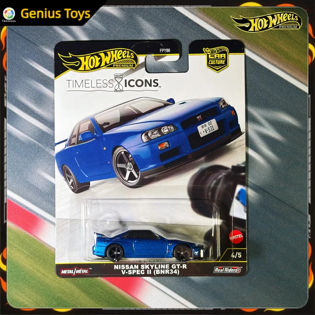 Hot Wheels Premium Timeless Icons Nissan Skyline GT-R Car Culture 1:64 Scale Diecast Car Model Collectible Alloy Vehicle Toy