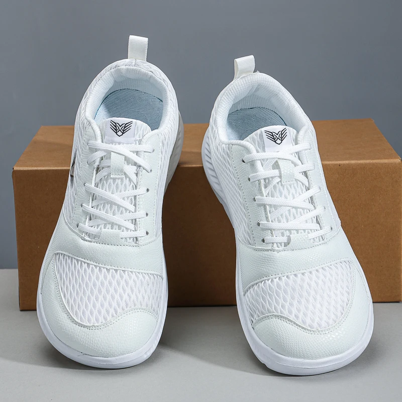 Wide Toe Walking Shoes Men Fitness Running Sneakers High Elasticity Cushioning Sole Womens Outdoor Lightweight Jogging Shoe