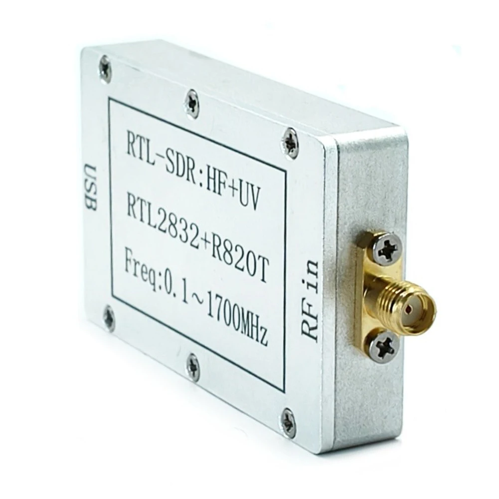 

Комплект программно-управляемого радиоприемника 100 кГц-1,7 ГГц, полнодиапазонный RTL-приемник, алюминиевый корпус, для радиовещания