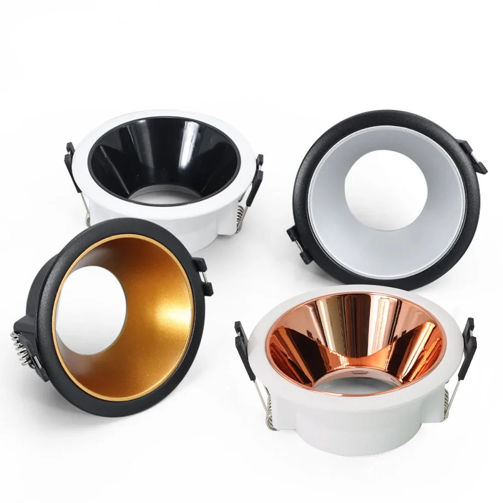 Hot Sale LED Module MR16 White Black Led Spotlight Fixture Aluminum Round Gu10 Embedded Led Downlight Frame