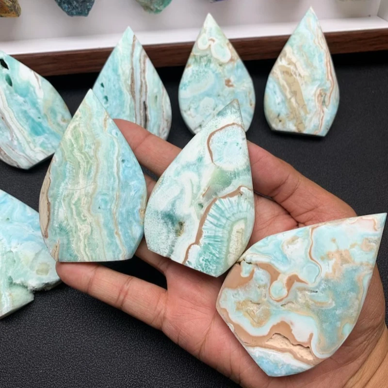Natural Hemimorphite Teardrop Crystal Ornament - Unique Bohemian Style Perfect for Home Decor Holiday Gifts Crystal Decor